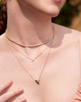 Gold Flat Snake Chain Necklace