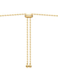 Gold Bezel Cubic Zirconia Station Necklace