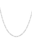 Silver Paper Clip Chain Necklace