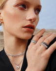 Silver Paper Clip Chain Necklace