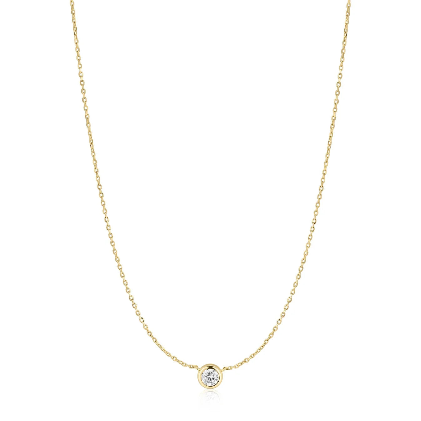 Gold Just You Solitaire Necklace