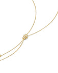 Gold Twisted Rope Lariat Necklace