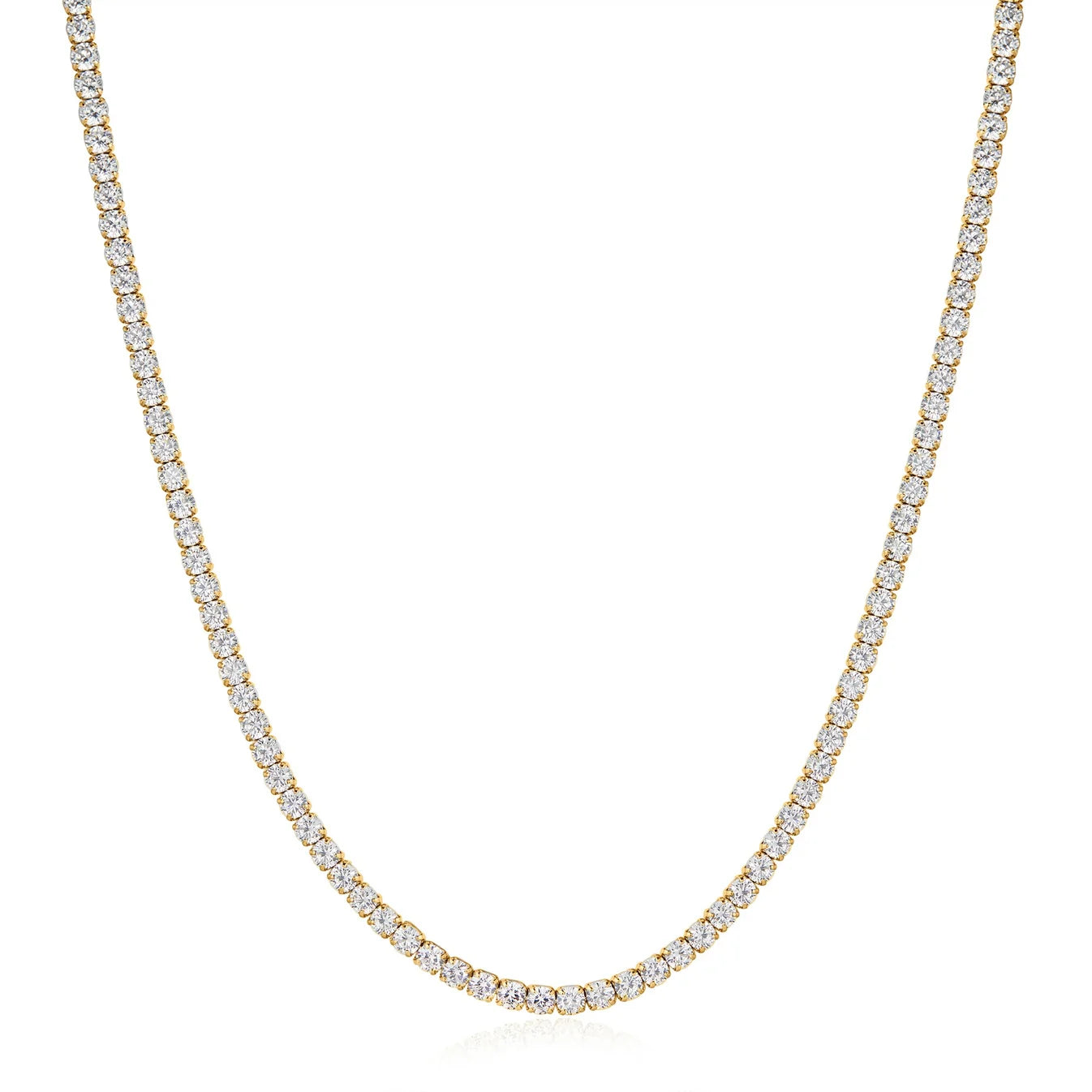 Gold Classic Tennis Necklace
