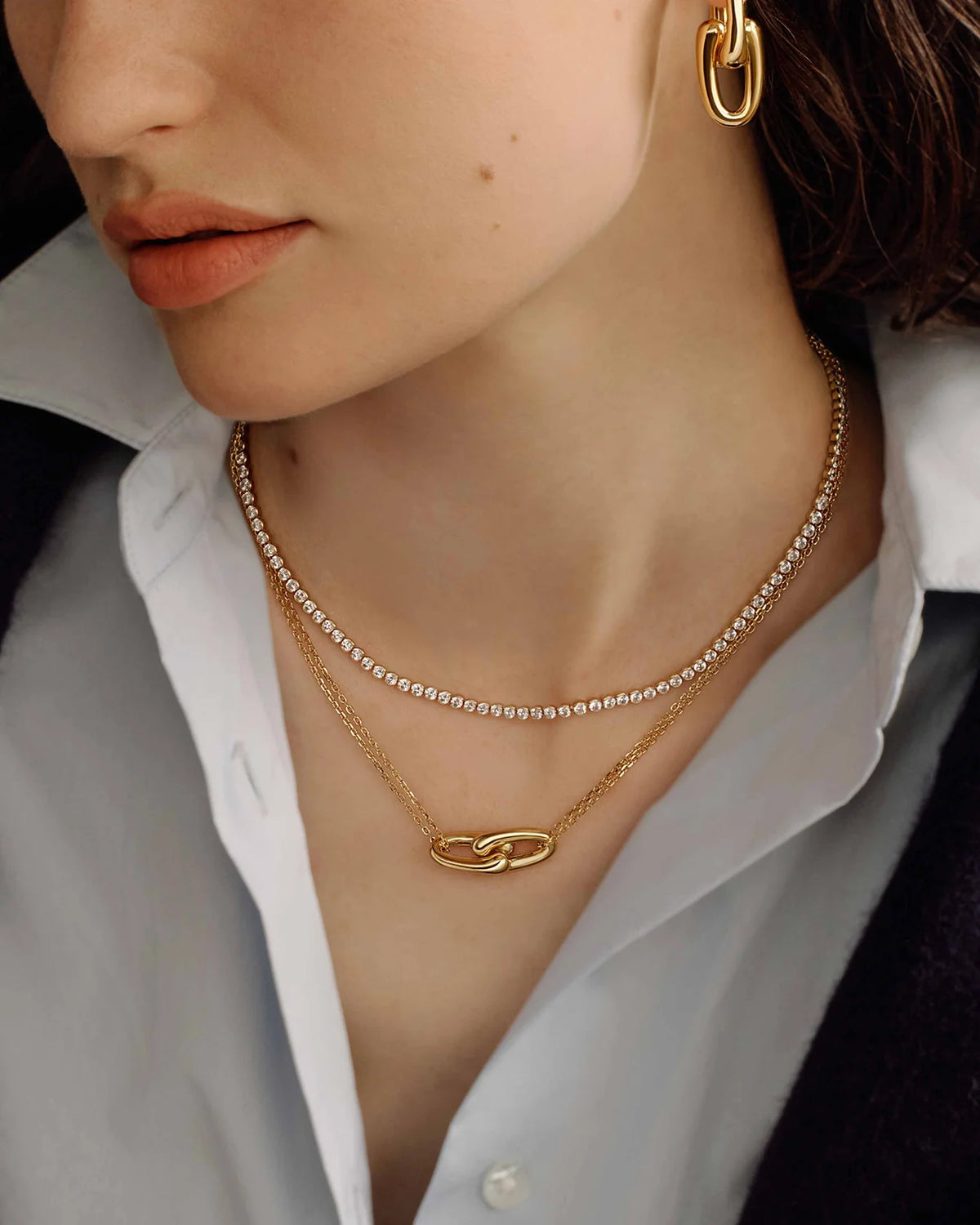 Gold Interlocked Necklace