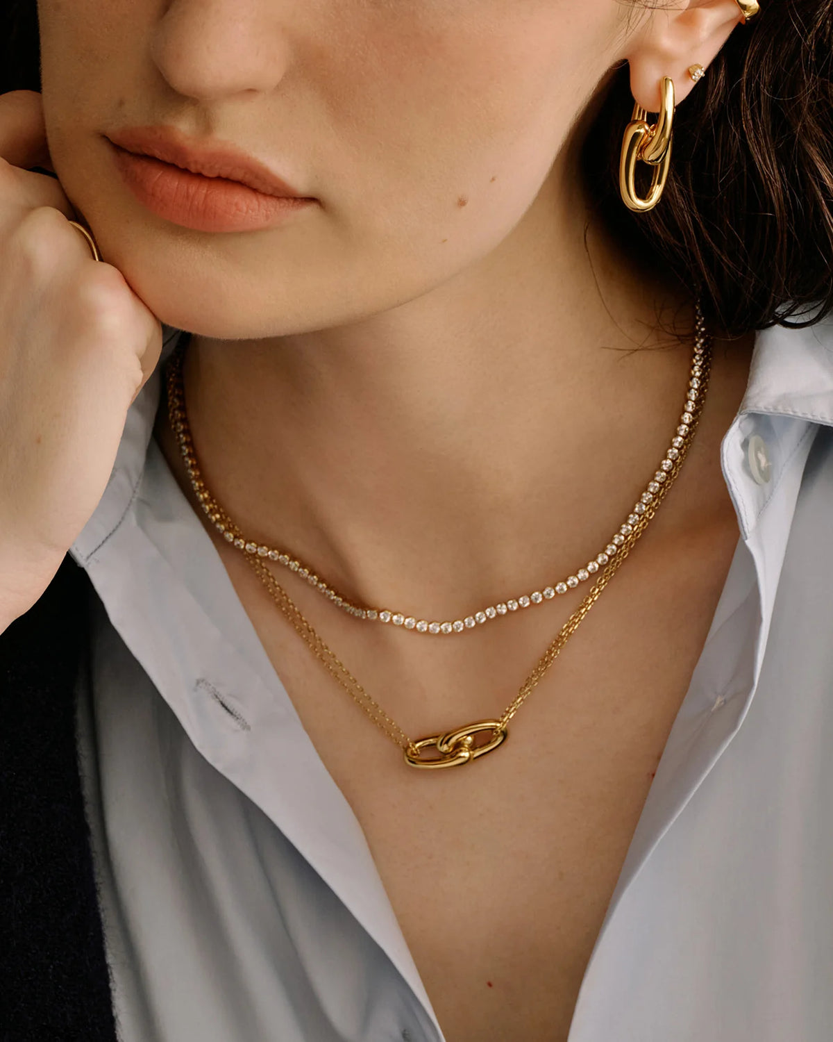 Gold Interlocked Necklace