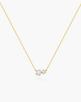Gold Prong Set Duo Necklace