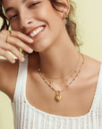 Gold Orb Chain Necklace