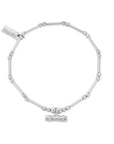 Dainty Moon Cut Sparkle T-Bar Bracelet