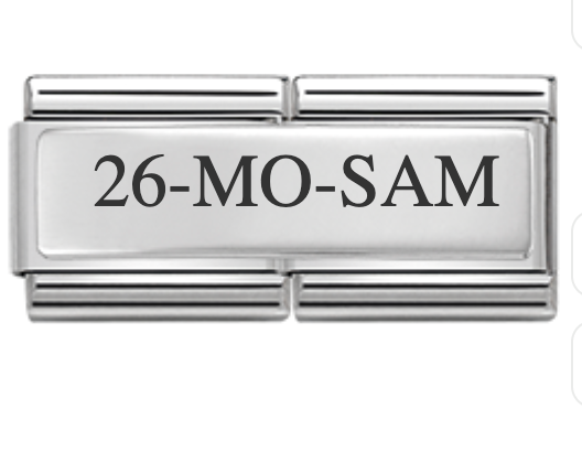 Silver Composable 26-MO-SAM Nomination Charm