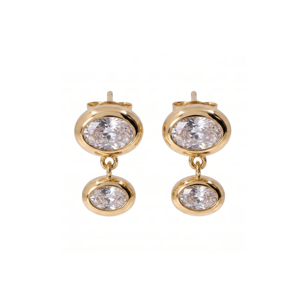 Sense of Balance Stud Earrings Cubic Zirconia