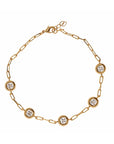 Step Back Bracelet Bezel Set CZ