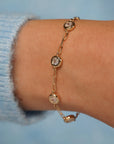 Step Back Bracelet Bezel Set CZ