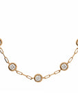 Step Back Necklace Bezel Set CZ Station