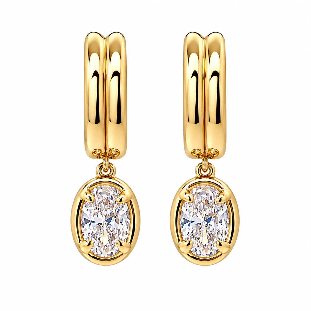Timeless Solitaire Earrings with Cubic Zirconia
