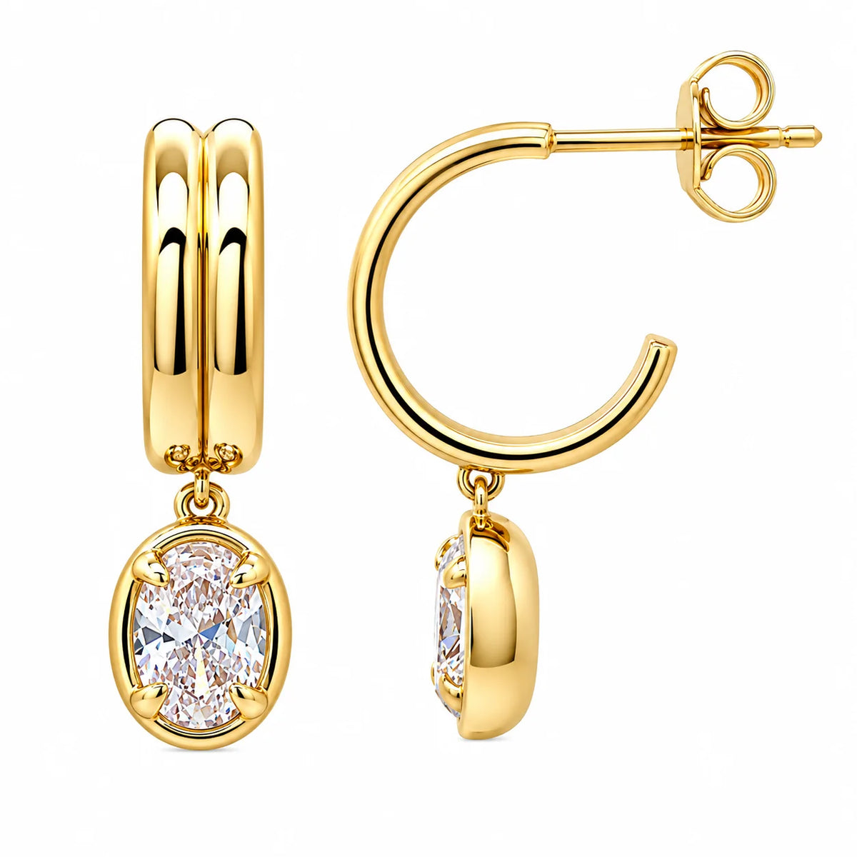 Timeless Solitaire Earrings with Cubic Zirconia