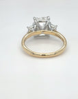 Gigi - 18ct Yellow Gold Laboratory Grown Emerald Cut Three Stone Diamond Ring