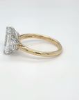 Gigi - 18ct Yellow Gold Laboratory Grown Emerald Cut Three Stone Diamond Ring