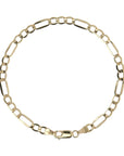 9ct Yellow Gold Figaro Chain Bracelet
