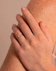 9ct Gold Two-Tone Small Heart Band Ring