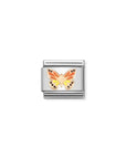 Composable Link, Butterfly, coloured enamel