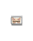 Composable Classic Link, Pink Butterfly, HAPPINESS