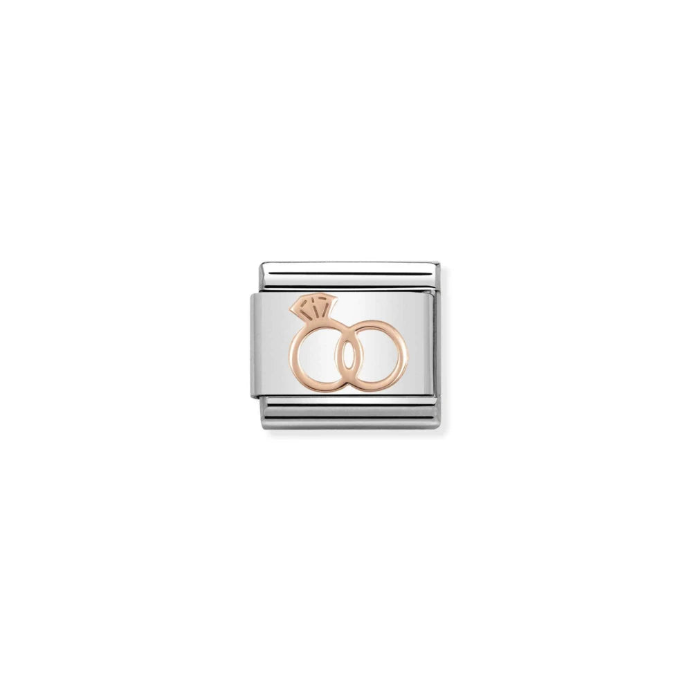 Composable Classic Symbols Steel and Gold 375 Wedding Rings