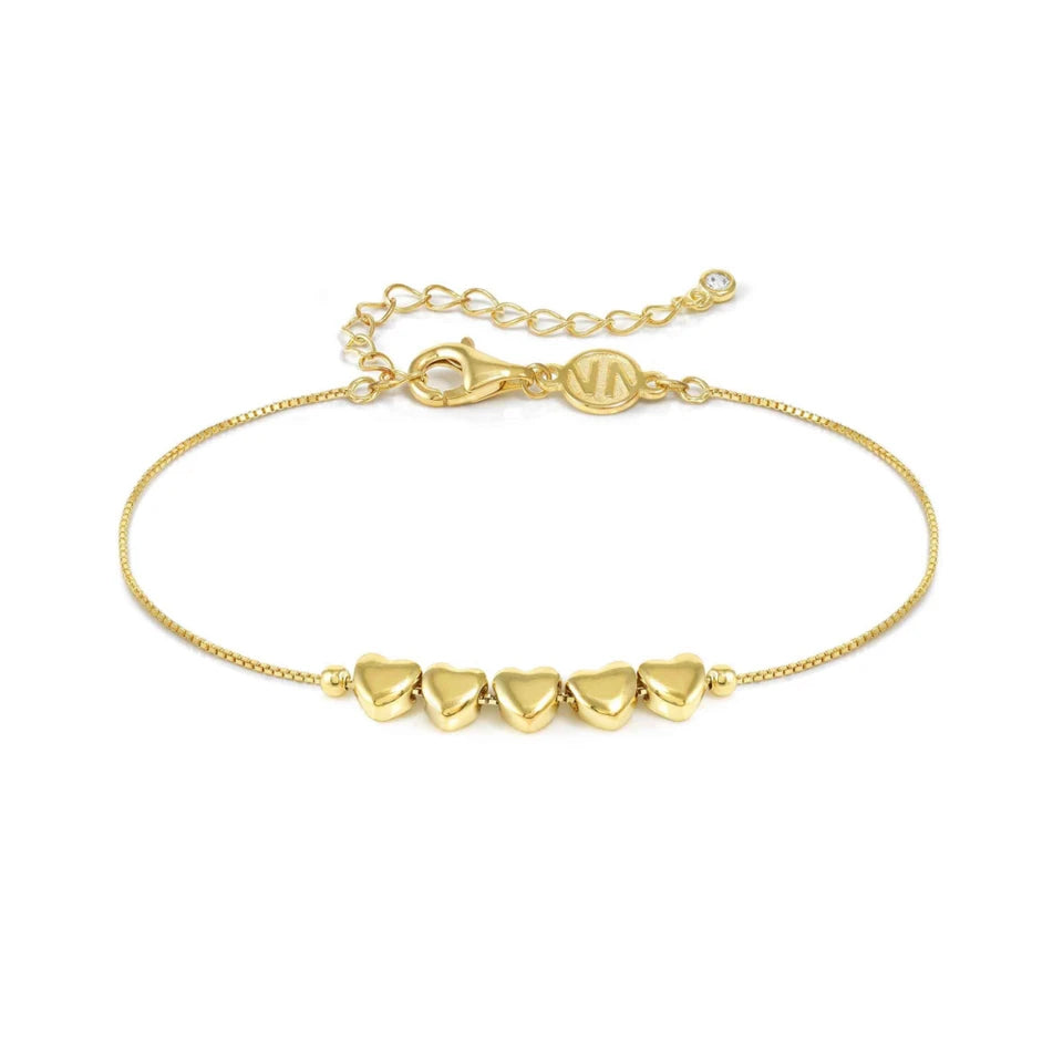 Armonica bracelet, 5 Hearts