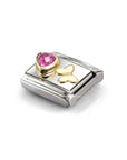 Composable Classic Link, Pink CZ Heart, Butterfly