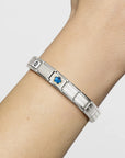 Composable Classic Link, Blue CZ Flower Collection Composable
