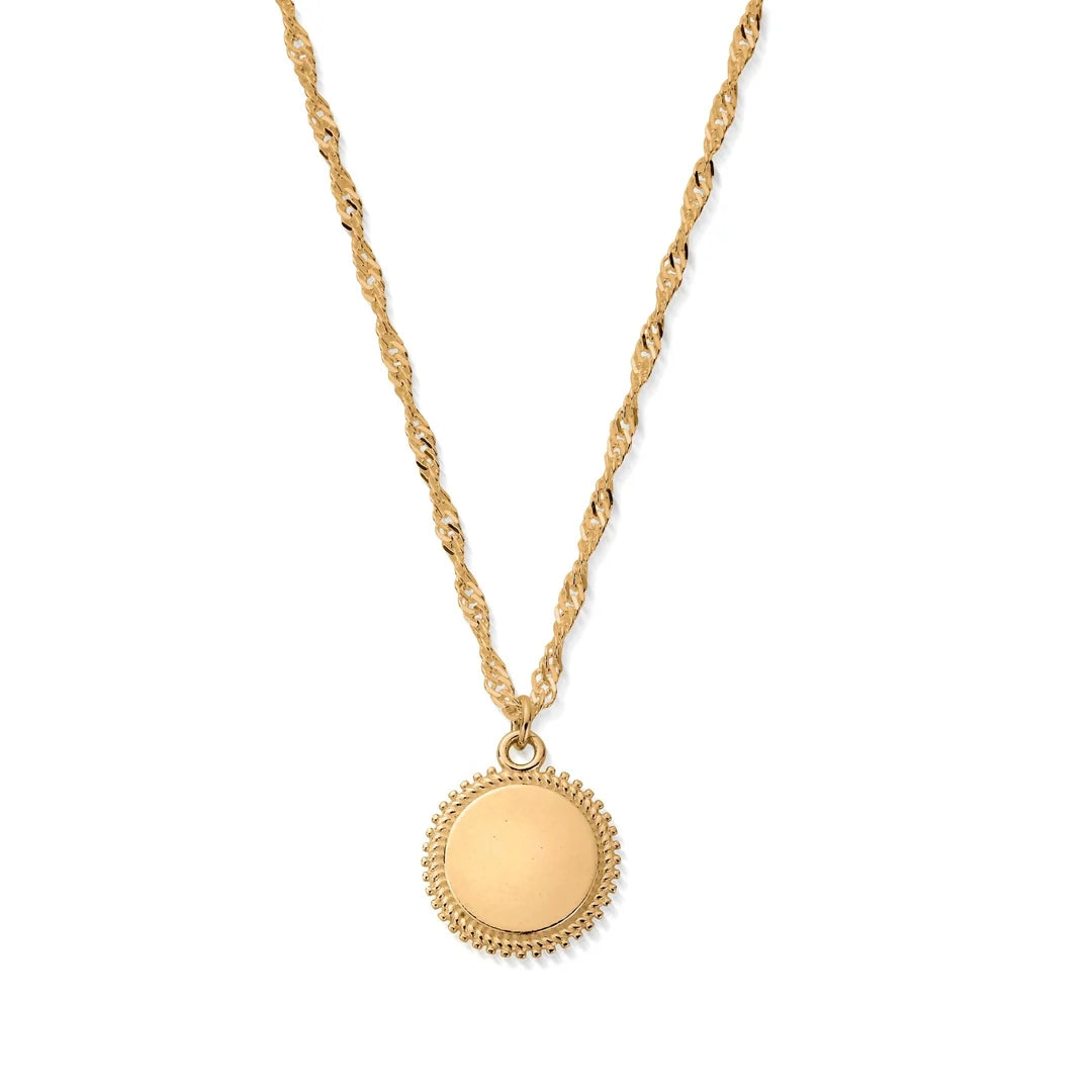 Gold Moon Coin Necklace