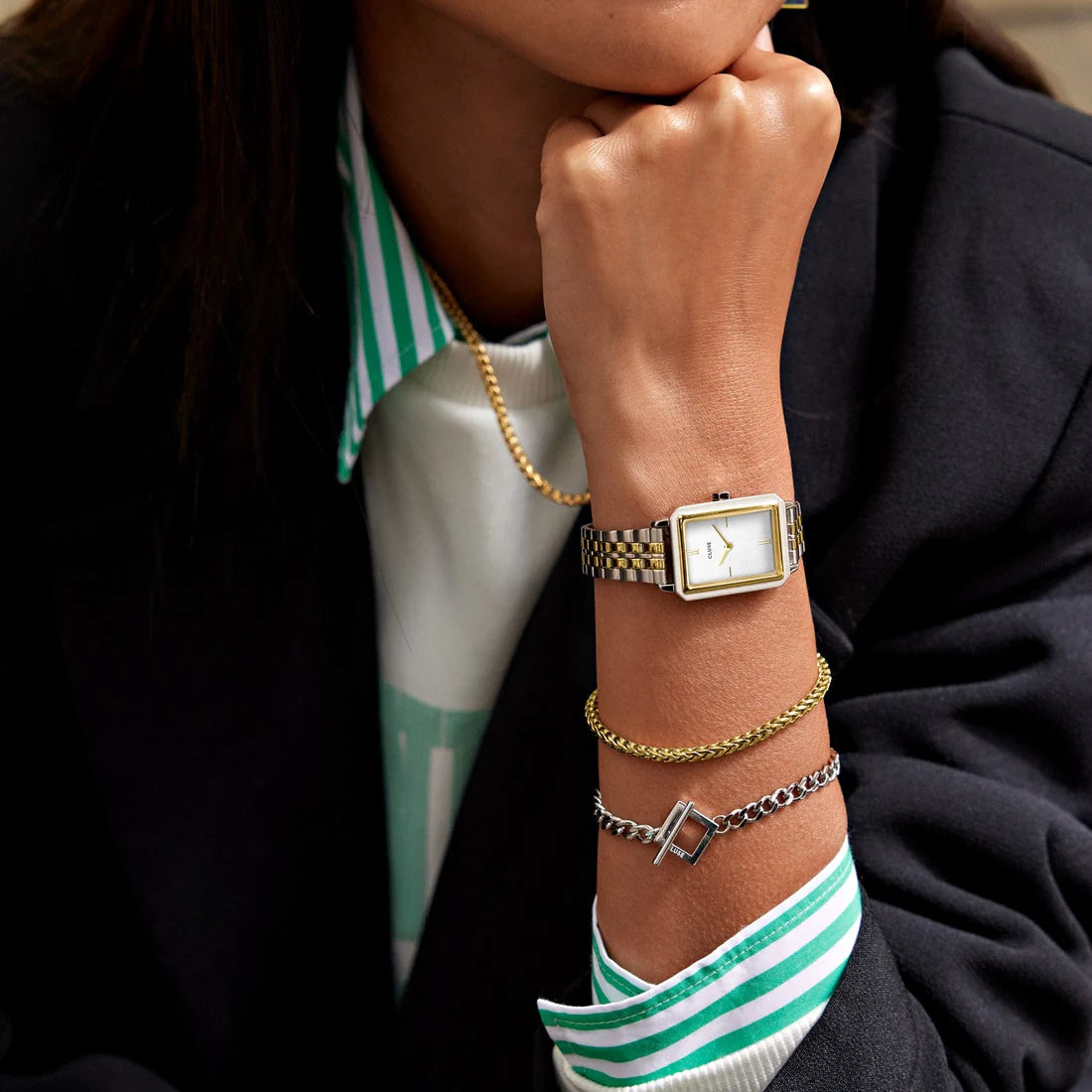 Fluette Watch Steel, Bicolour