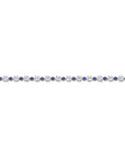 STERLING SILVER CZ BLUE TENNIS BRACELET