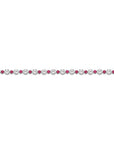 STERLING SILVER CZ RED TENNIS BRACELET