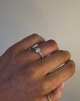 Lilly - 18ct White Gold Round Brilliant Earth Grown Pavé Set Diamond Ring