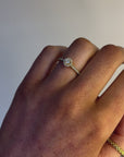 Helena - 18ct Yellow Gold Round Brilliant Halo Earth Grown Diamond Ring