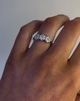 Kim - Three Stone Cluster Earth Grown Diamond Ring