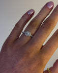 Tilly - 18ct White Gold Princess Cut Halo Earth Grown Diamond Ring