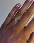 Evie - 18ct Yellow Gold Oval Halo Earth Grown Diamond Ring