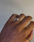 Moya - Yellow Gold Earth Grown Oval Twist Halo Diamond Ring