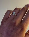 Izzy - Yellow Gold Oval Cut Halo Earth Grown Diamond Ring