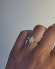 Sofia - Yellow Gold Pear Halo Twist Earth Grown Diamond Ring
