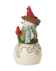 Snowman with Nest Hat Miniature Figurine