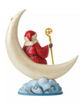 Starry Night - Santa on Crescent Moon