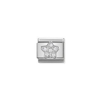 Composable Link, Star in Silver and Stones
