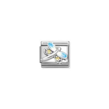 Composable Link,s, Blue Dragonfly with CZ